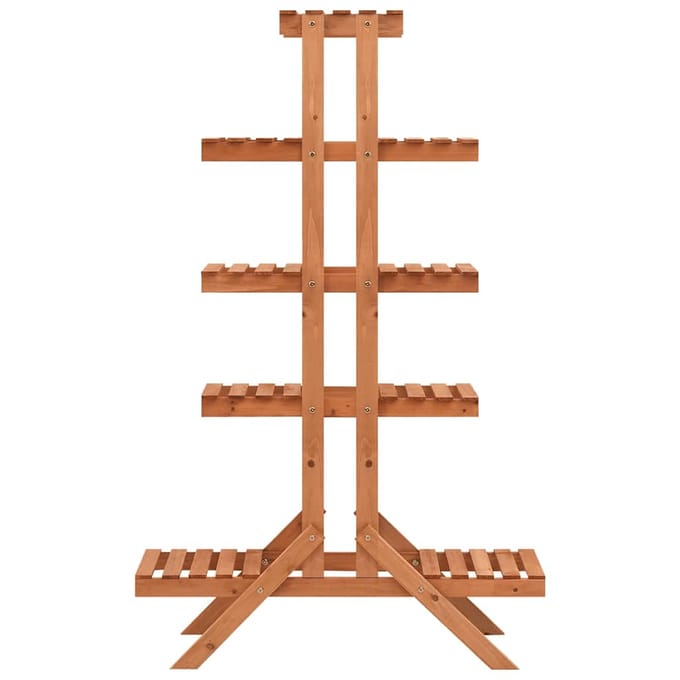 vidaXL - Plantenrek - 83x25x132 - cm - massief - vurenhout