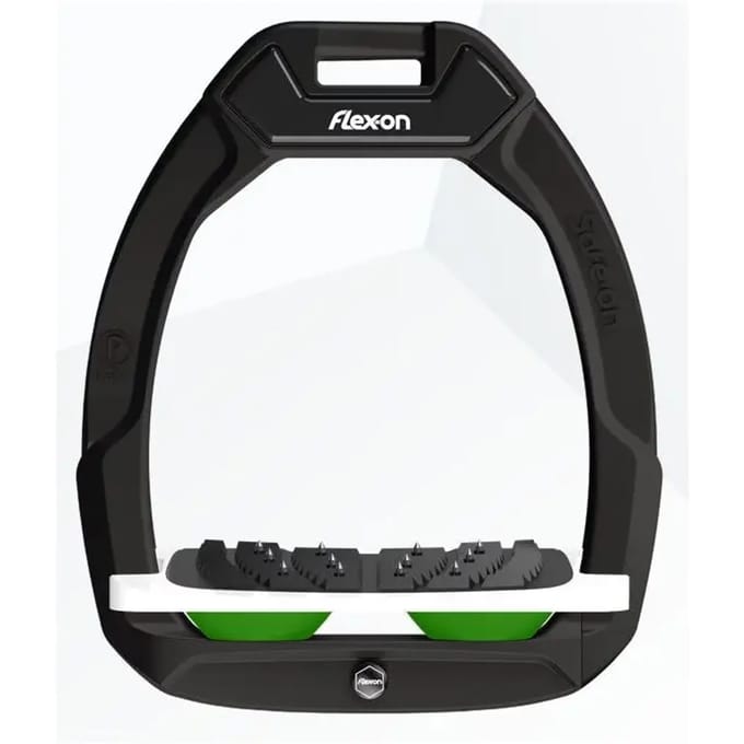 Veiligheidsstijgbeugels Liggend Ultra Grip Zwart/Wit/Groen Flex-On Safe-On