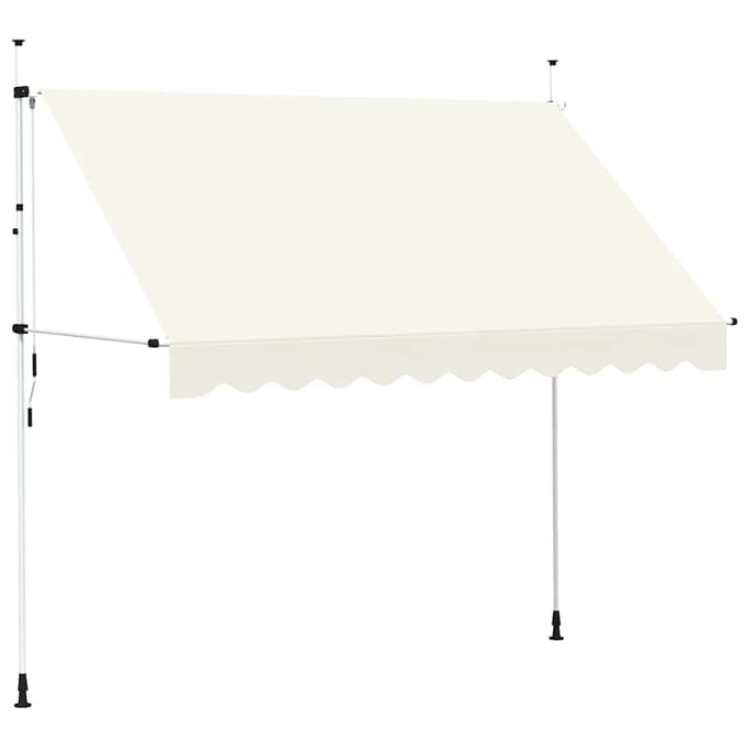 vidaXL - Luifel - handmatig - uittrekbaar - 300 - cm - crème