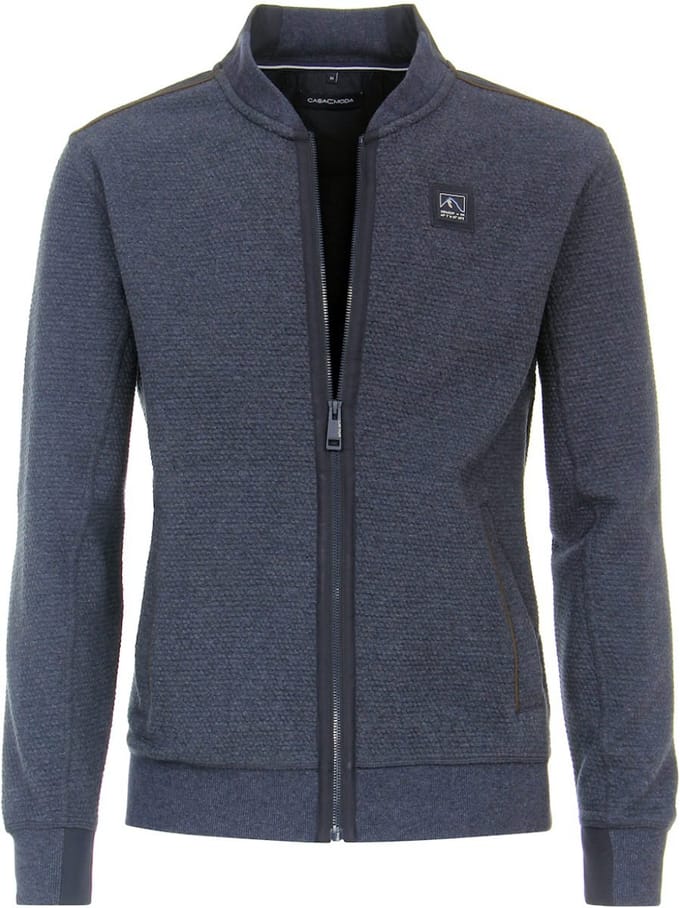 Casa Moda Vest Met Motief Blauw Nordic Expedition - L