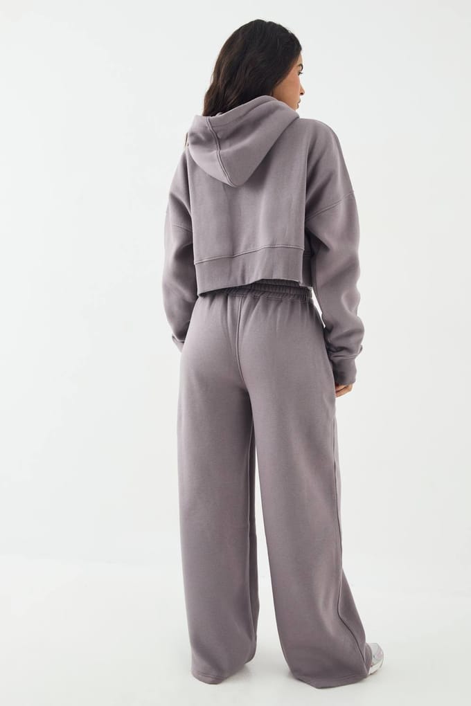 Dames DSGN Studio Cord Applique Rechte Pijp Jogger | Mauve | Maat: 3XL
