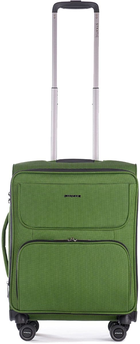 STRATIC Bendigo Light - zachte koffer - handbagage - 55x40x22 cm - 2,3 kg - 48 L - Green