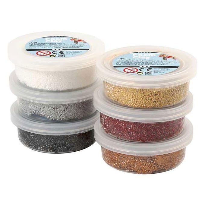 Foam Clay®, 6x14 gr, kleuren assorti