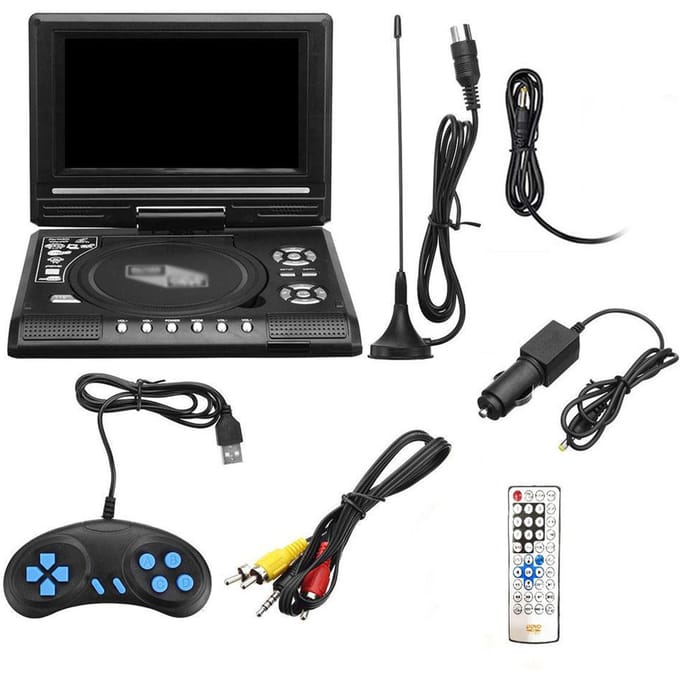 7.8 Inch 16:9 Breedbeeld 270 graden Draaibaar LCD-scherm Thuis Auto TV Dvd-speler Draagbare VCD Compact Disc US Plug veelkleurig
