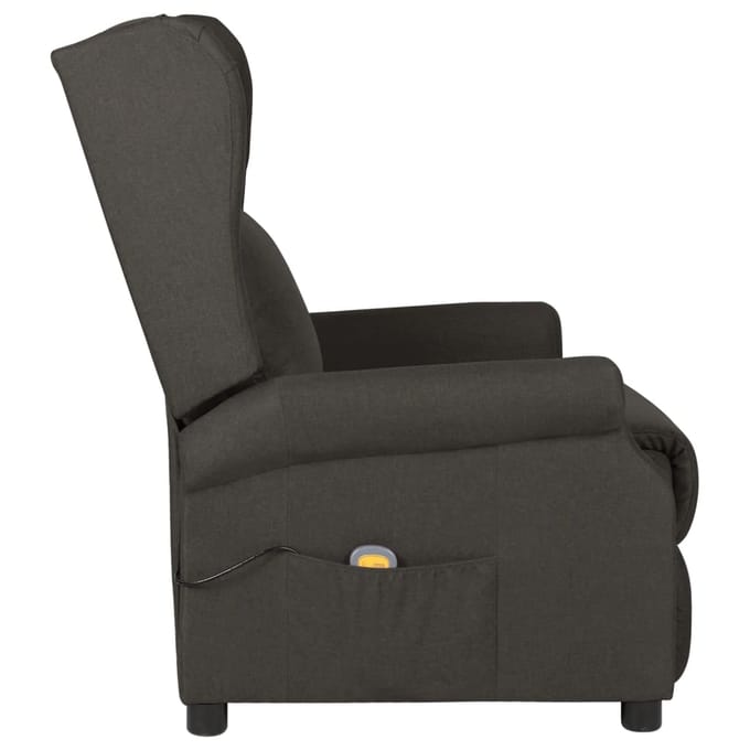 vidaXL Massagestoel stof taupe