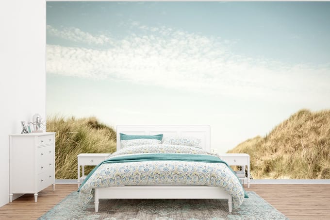Behang - Fotobehang Strand - Duin - Lucht - Breedte 295 cm x hoogte 220 cm