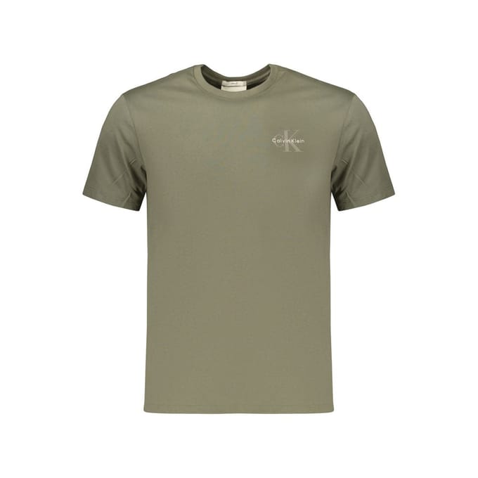 Calvin Klein Ss 30s Classic Micro Tee Dusty Olive Taglia: M | Magliette basic Outlet | Uomo | Verde