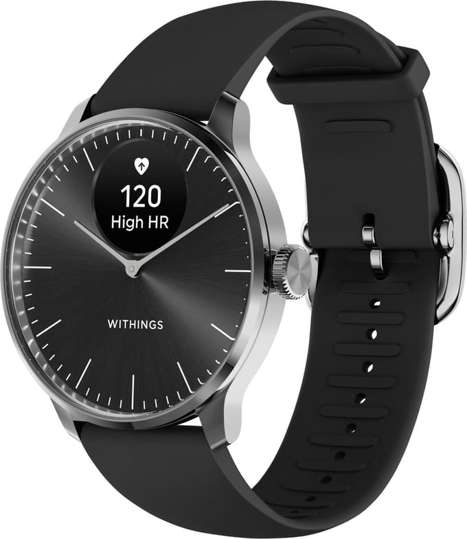 Withings ScanWatch Light - 37mm Hybride Smartwatch - Hartslagmeter, Slaaptracker, Menstruatiecyclus Tracking, Activiteitstracker, 35 Dagen Batterij, Gorilla Glass, 5 ATM Waterdicht