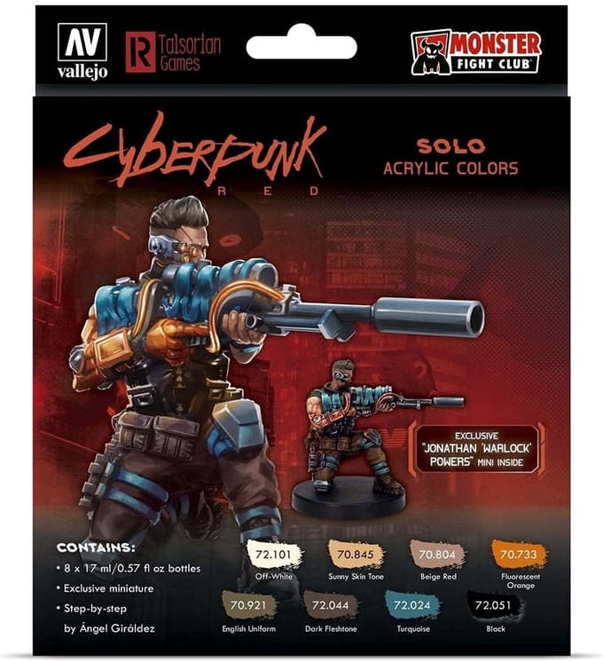 Solo by Cyberpunk Red Exclusive 'Jonathan 'Warlock' Powers' + miniature