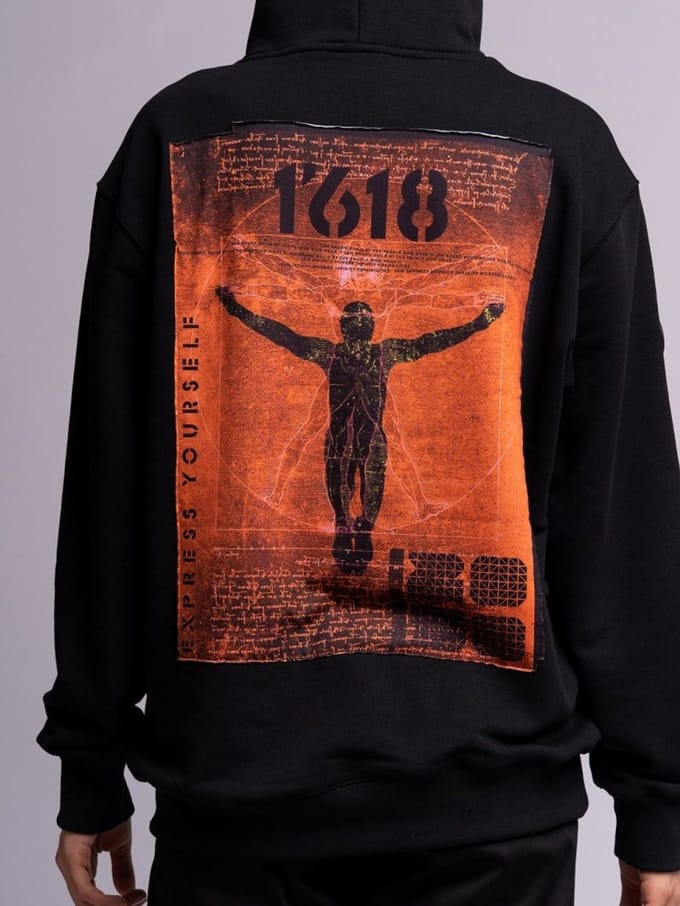 1'618 Hoodie Sweatshirt - Black graphic