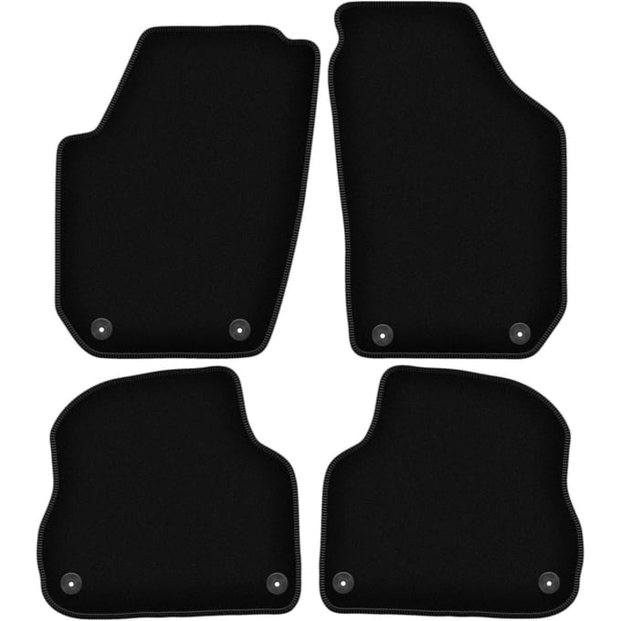 BASIC zwarte veloursmatten voor: Skoda Fabia II hatchback, stationwagen (2007-2014)