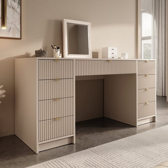 Meubella - Kaptafel Tavares 2 - Beige - 154 cm