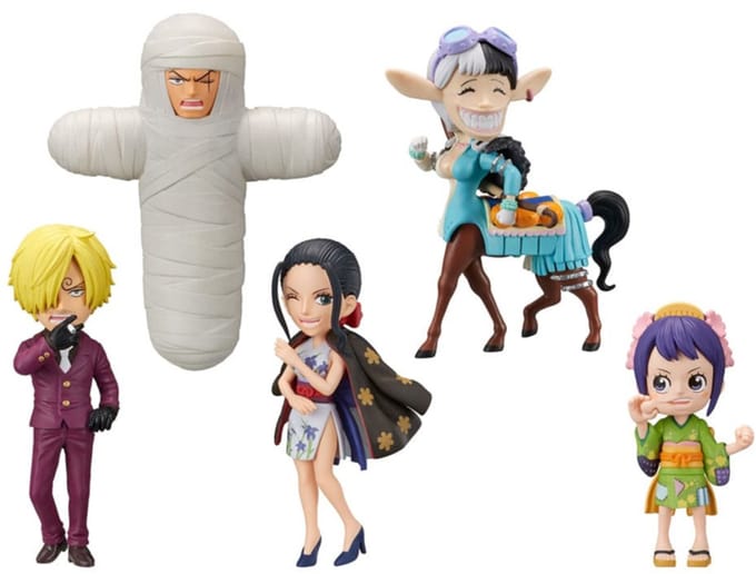 One Piece WCF Mini Figures 7 cm Wanokuni Onigashima 5 Display (12)
