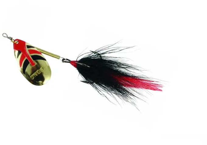 Ondex Buck Spinner maat 4 – 5,5 gram met enkel blad Gold/Décoré