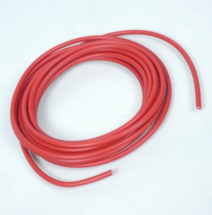 Fils électrique haute tension de bougie rouge Ø5mm rouleau de 5m pour mobylette