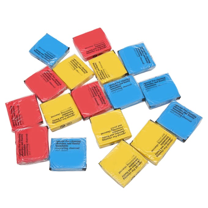 18 stuks kneedgum, professionele, sterke hechting, vormbare gum, kunstgum voor kunstenaars blue