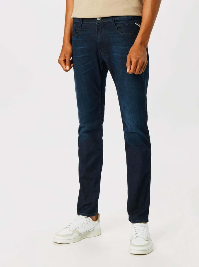 Men's Replay Anbass Slim-Fit Jeans in Blue