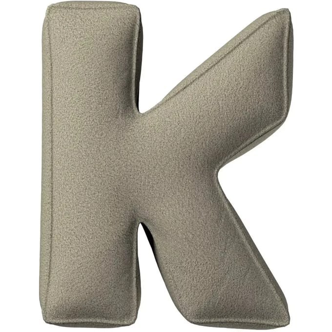 Kussen letter k Yellow Tipi Boucle