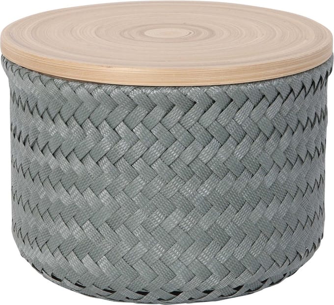 Handed By Wonder high XS - Opbergmand rond met deksel- eucalyptus