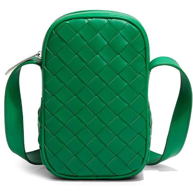 Zomer Verticale Telefoontas, Geweven Schoudertas, Mini Tas, Multifunctionele Crossbody Tas blue
