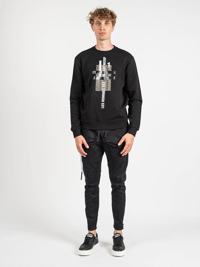 Les Hommes blouse Mannen zwart