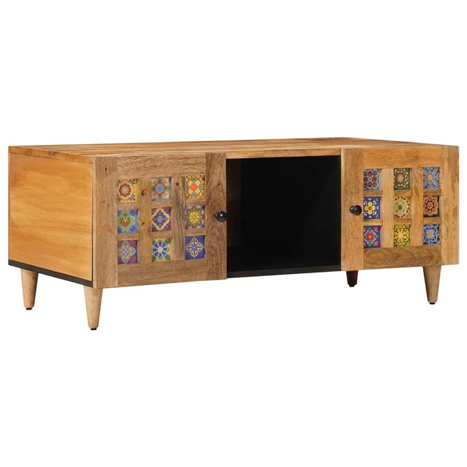 vidaXL - Salontafel - Naturel - 100 - x - 54 - x - 40 - cm - Massief - Mango - Hout