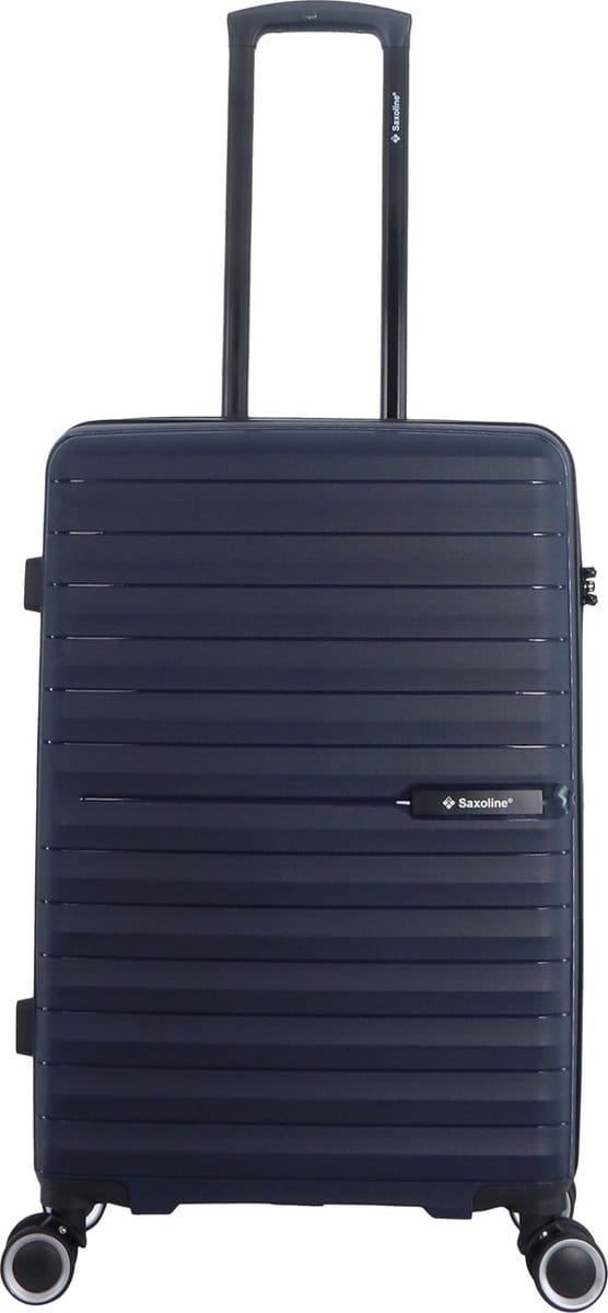 Saxoline – Fiesta | Harde Koffer / Valies / Reiskoffer – Medium (60L) – Marine Blauw - Marineblauw / Medium