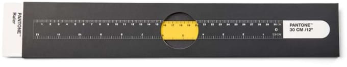 Copenhagen Design - Liniaal 30 cm - Cool Gray 9 C - Roestvast Staal - Grijs