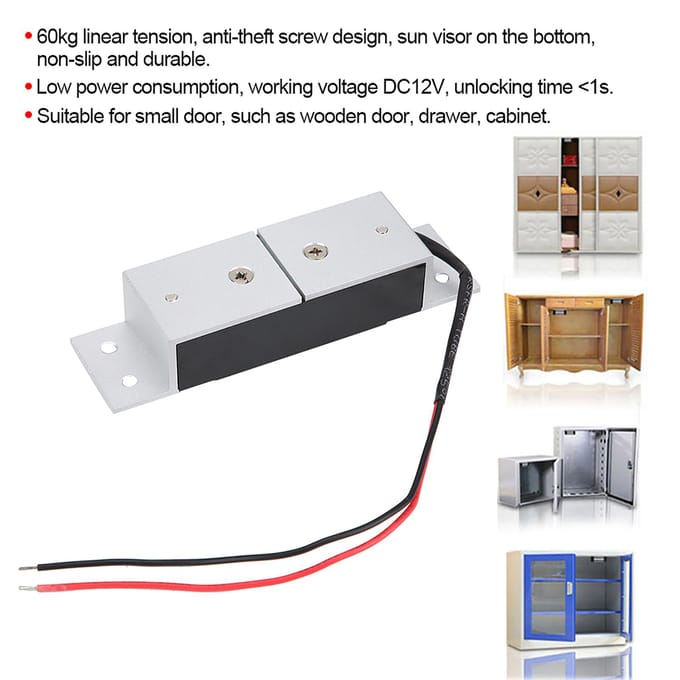 DC12V 60KG Mini Magnetische Elektromagnetische Deur Kast Lade Slot