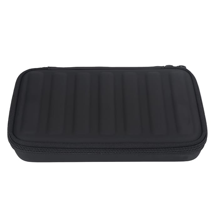 PU Leer Zwart Mondharmonica Rits Draagtas Opbergtas voor 7 Mondharmonica's black