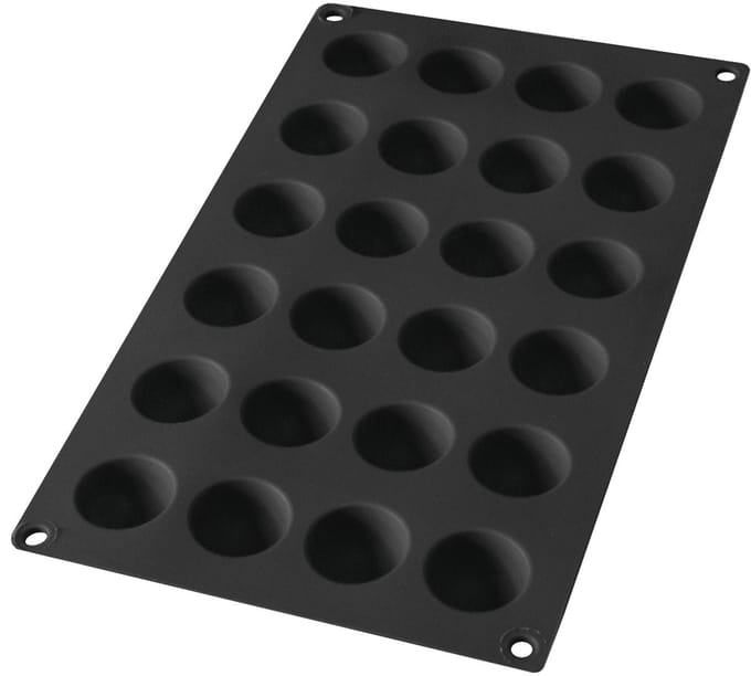 Lékué Bakvorm 24 Halve Bollen - Siliconen - Black