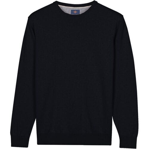 Baileys – Heren Trui – Basic Pullover – Ronde hals trui - Navy - NOS8200-60