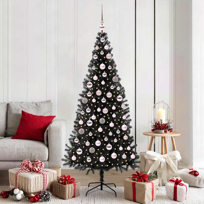 vidaXL - Kerstboom - Zwart - 180 - cm - PVC