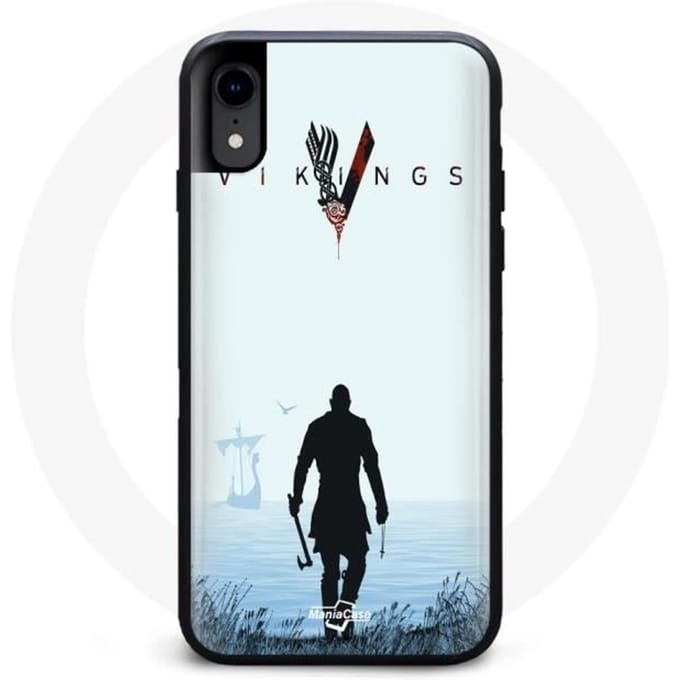 Coque pour Iphone XR - Vikings - Ragnar Lothbrok - Souple - Noir - Protection