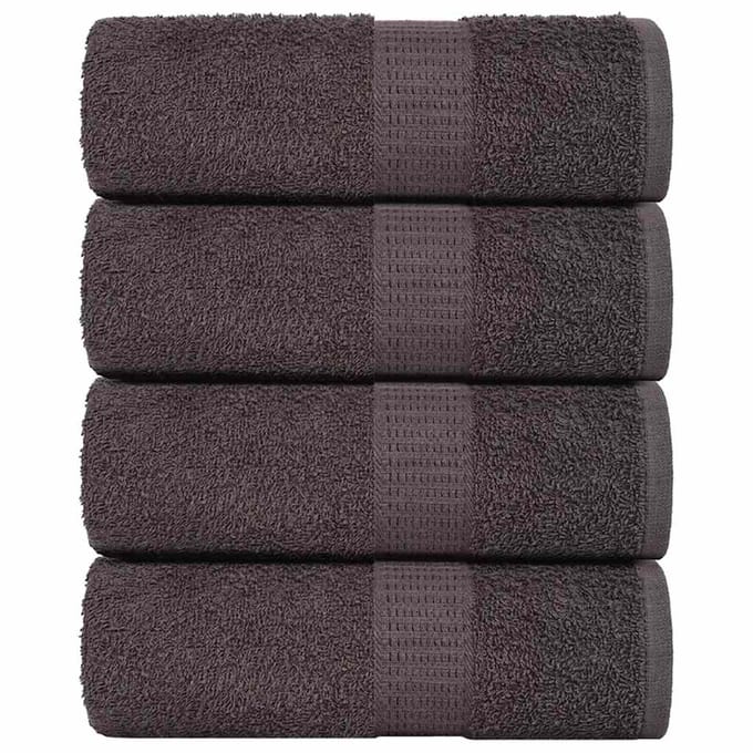 vidaXL - Washandjes - FROGN - 4 - st - 30x30 - cm - 360 - g/m² - antraciet