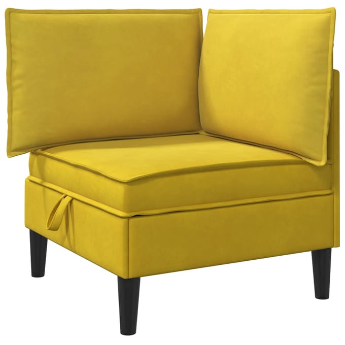 vidaXL - Sofa - met - opslag - Geel - Fluweel