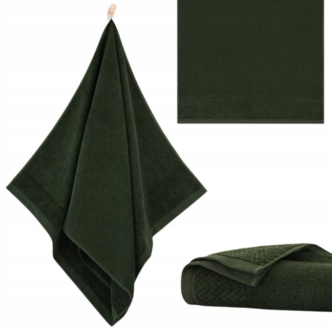 Zwoltex Toscana Handdoek 30x50cm Donkergroen Antibacterieel