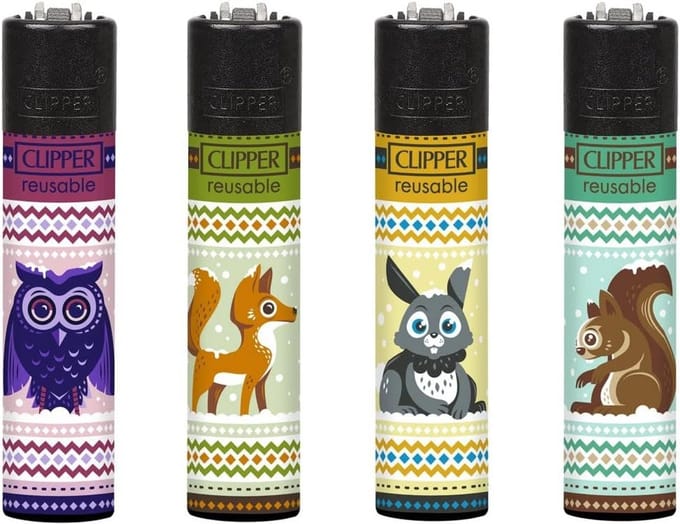 Wenskaarten Assortiment met Winterdieren 10 Stuks Biodegradable
