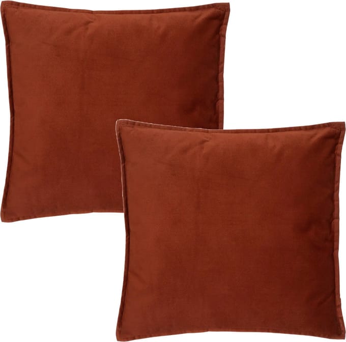 Atmosphera Bank/sierkussens Sophia - 2x stuks - 45 x 45 cm - polyester met rits