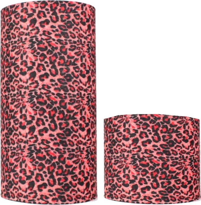 Fako Fashion - Microfiber Faceshield - Bandana - Nekwarmer - Sjaal - Luipaard Roze