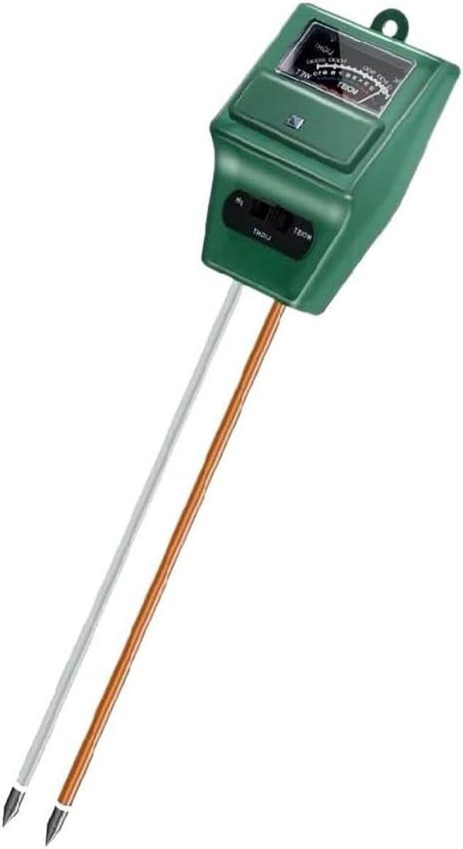 Bodemtester - Grondmeter PH-meter - Planten Verzorgen - Drie-in-één Functionaliteit - 5-10 cm Sonde - Zwart