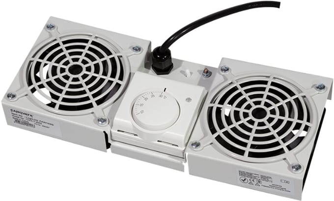 Logiklink dakventilatie-unit, 2 ventilatoren, lichtgrijs (RAL7035)
