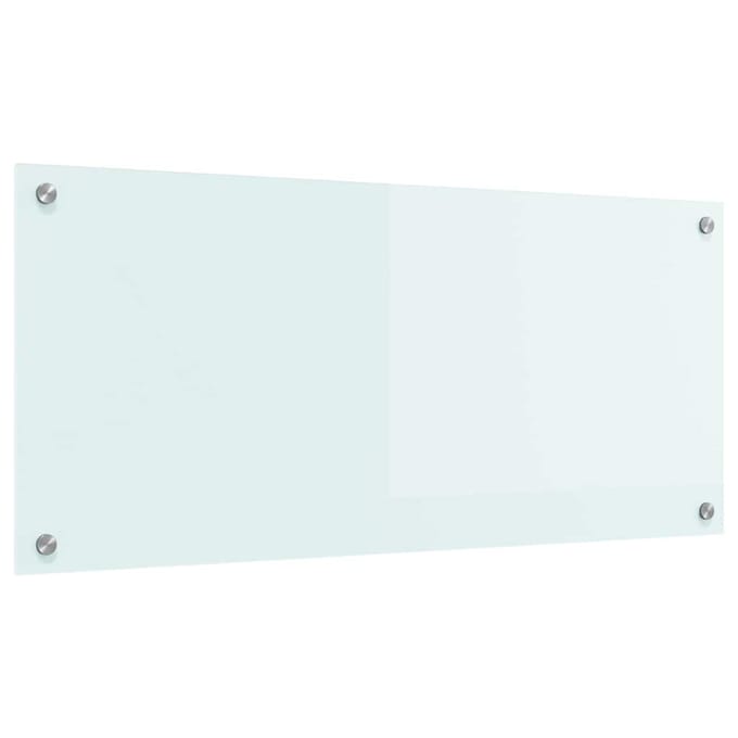 vidaXL - Keuken - Spatscherm - Wit - 90 - x - 40 - cm - gehard - glas