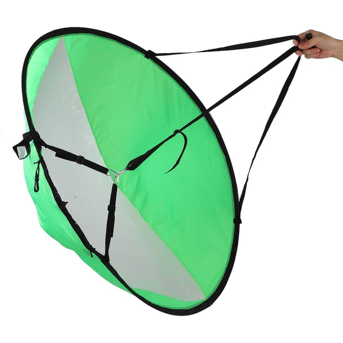 Polyester Taffeta Duurzaam Opvouwbaar Kajak Windzeil Transparant Venster Kano Windzeil Boot Water green