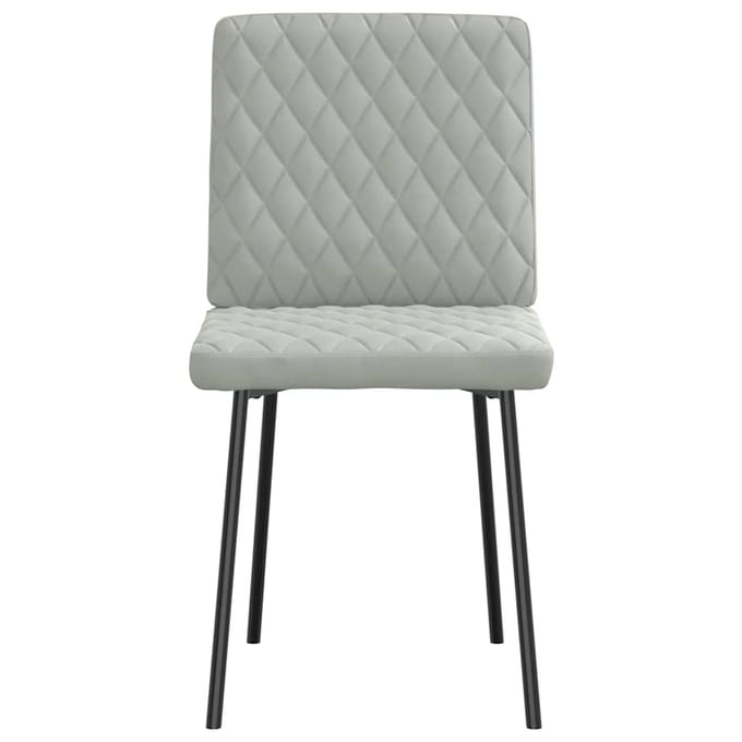 vidaXL - Eetkamerstoelen - 2 - st - fluweel - lichtgrijs
