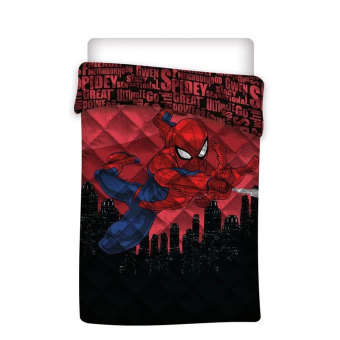 SpiderMan Sprei Great Power - Eenpersoons - 140 x 200 cm - Polyester