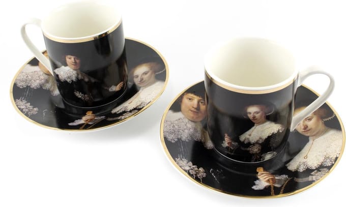 Espresso set, Rembrandt, Marten en Oopjen, Rijksmuseum