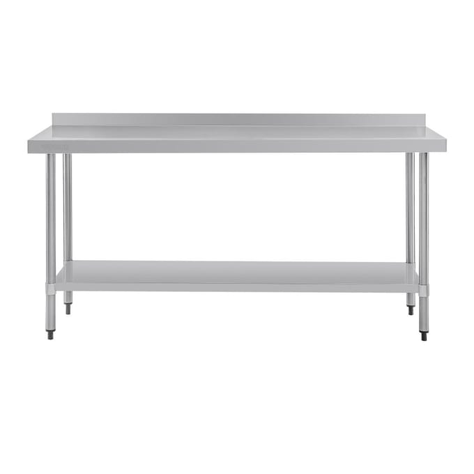 Vogue RVS werktafel met achteropstand 90x180x60cm