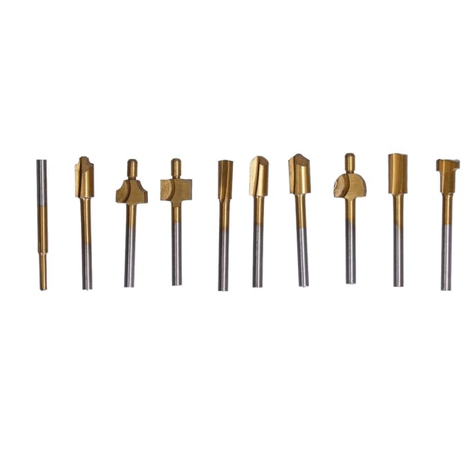 10 pcs Fraises à défoncer carbure pour menuiserie pour bricolage, sculpture sur bois, gravure, perçage