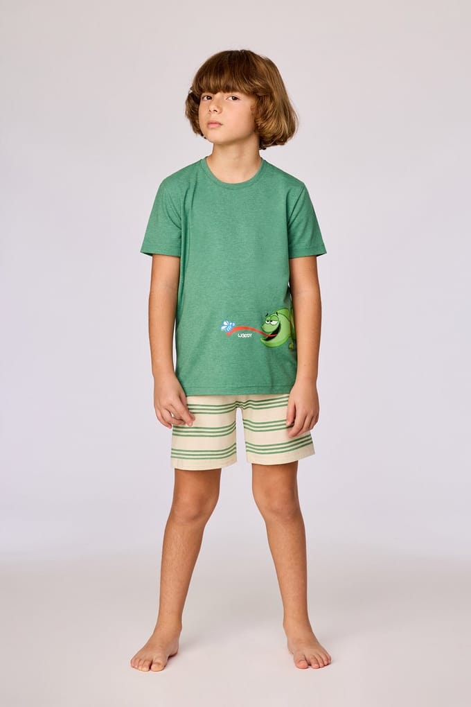 Pyjama jongens woody str shortje kameleon - maat 140
